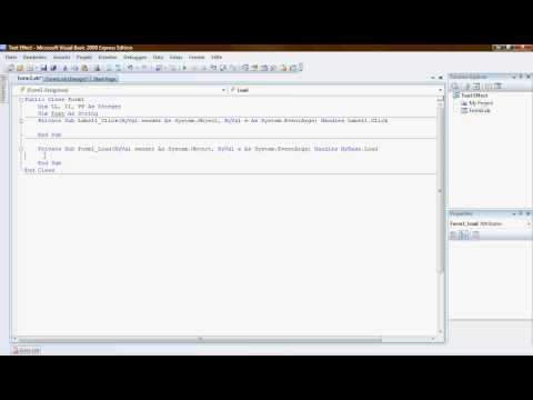 Visual Basic 2008 Text Effect