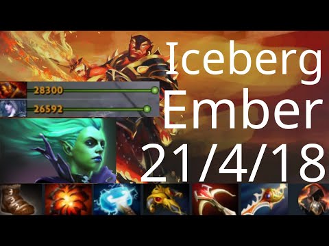 Iceberg Ember Spirit vs DP, WK, Pangolier - Kill two birds, one stone - dota2