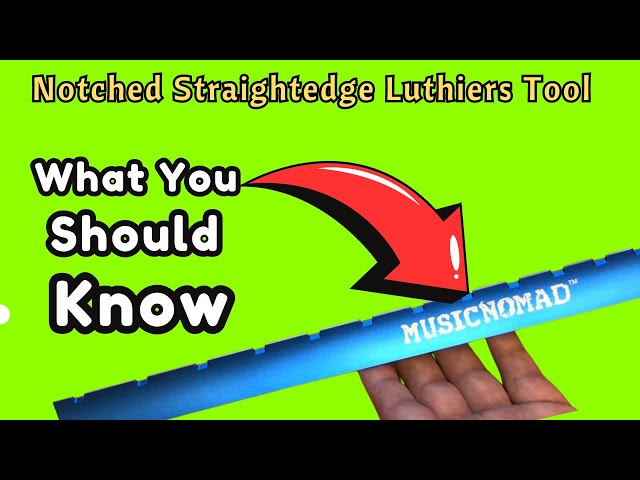 Vídeo relacionado con MusicNomad Tri-Beam MN821 - Regla de precisión de doble muesca para guitarras acústicas y eléctricas, incluyendo Fender, Gibson, PRS, 3 en 1