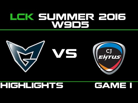SSG vs CJ Game 1 Highlights LCK Champions 2016 W9D5 Samsung vs CJ Entus   CJ vs SSG   LCK LOL