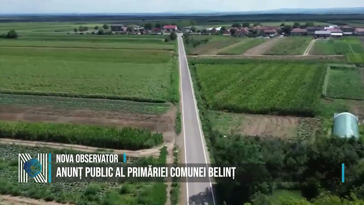 Anunț public al Primăriei Comunei Belinț