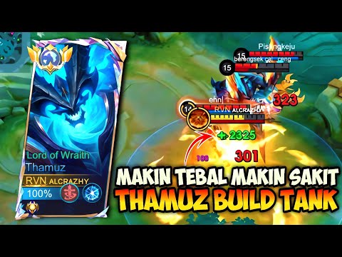 MAKIN BRUTAL‼️THAMUZ REVAMP BUILD TANK 2025 | GAMEPLAY TOP GLOBAL THAMUZ - MLBB