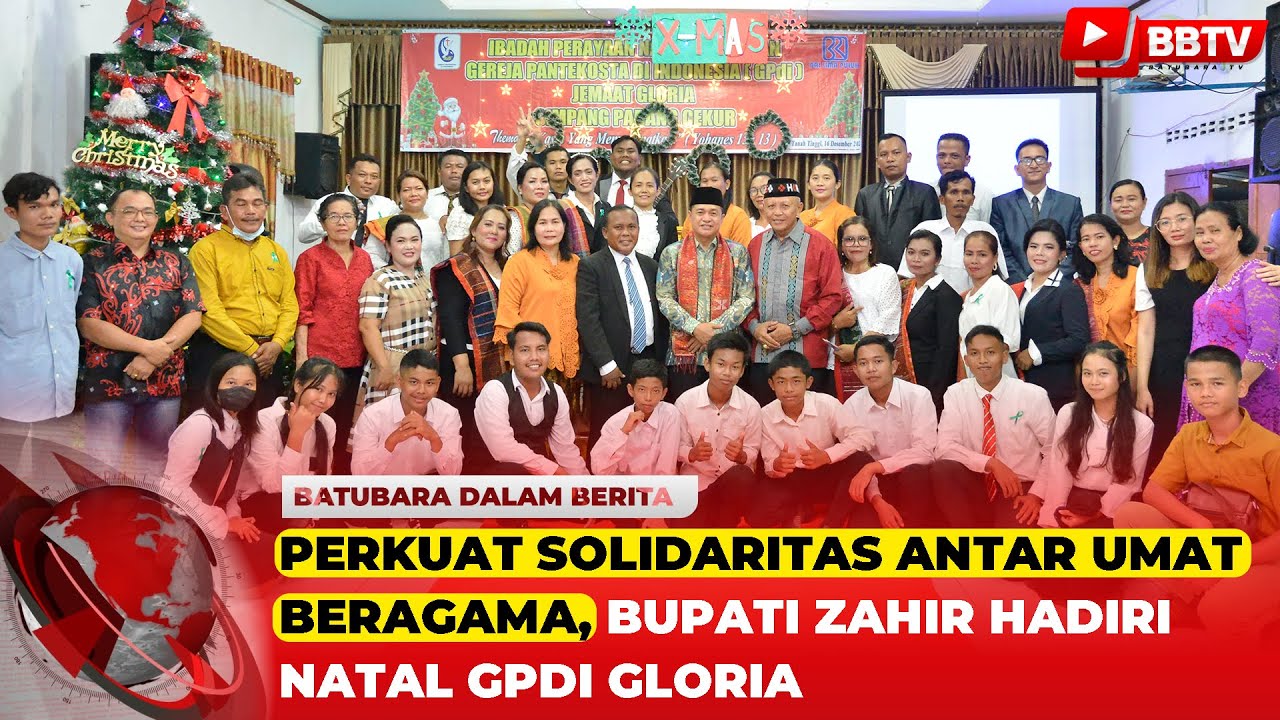 PERKUAT SOLIDARITAS ANTAR UMAT BERAGAMA, BUPATI ZAHIR HADIRI NATAL GPDI GLORIA