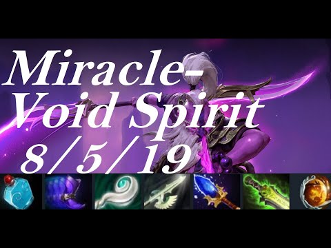 Miracle- mid Void Spirit vs Noone Troll Warlord, iLTW Drow Ranger - 2 Sups: Silence, Sleep - dota2