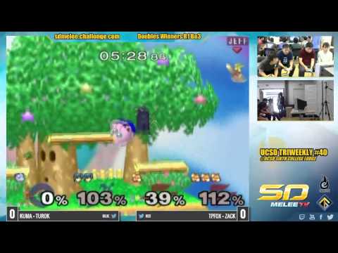 UCSD Triweekly #40 - Kuma + Turok Vs. TpFox + Zack- Melee Doubles