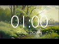 1 Minute Timer with Relaxing Music and Alarm