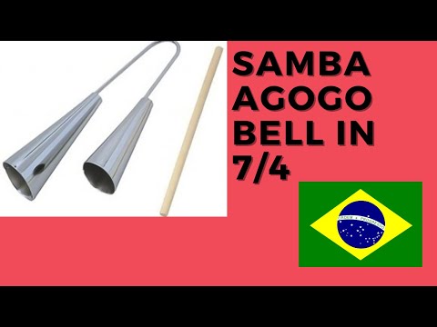 BRAZILIAN SAMBA IN AGOGO BELL IN 7/4 TIME SIGNATURE! #shorts
