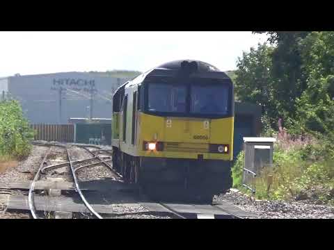 Colas Rail Class 60 No. 60056 & 70801 Passing Through Patchway 15/08/2017