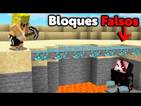 Trolleé a Mi Amigo con Bloques Falsos en Minecraft!