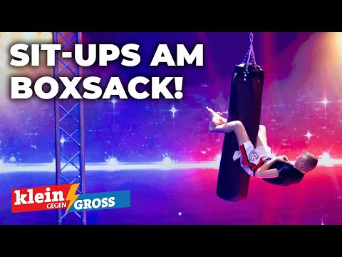 Abdominal muscle duel: Professional Thomas Morgenstern versus young athlete Tjark (13)