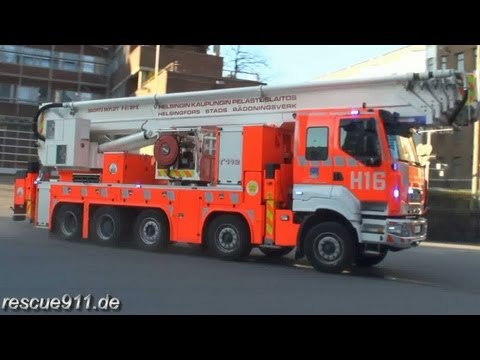 [Fire response Helsinki] H191 + H11 + H16 + H15 Helsingin Kaupungin Pelastuslaitos