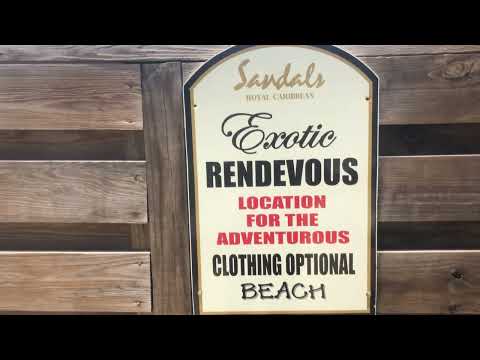 Sandals Royal Caribbean clothing optional beach