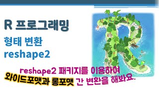 R 프로그래밍 / R 기초 - 형태 변환 - reshape2 🔑 와이드포맷과 롱포맷 | wide and long format | melt() dcast()
