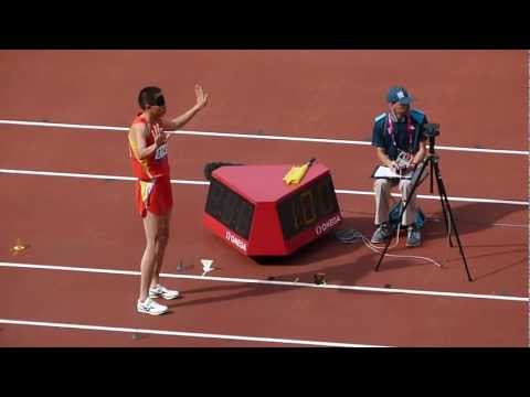 Li Duan rips his trousers off - Final F11 Triple Jump - London 2012 Paralympic Games