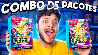 Abrindo DOIS COMBOS DE PACOTES de Pokémon TCG | Heróis Excelsos