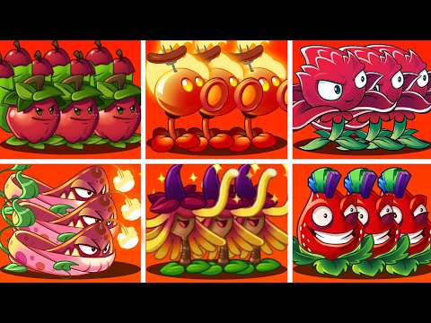 Random 6 Best Plants RED Battlez  - Who Will Win ? PvZ 2 Plant Vs Plant