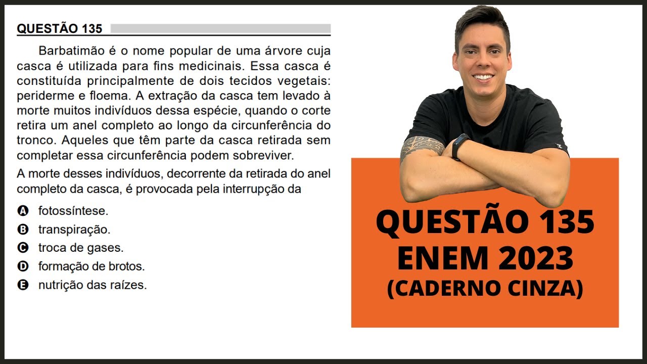 BIOLOGIA ENEM 2023! "Barbatimão é o nome popular de uma árvore..."