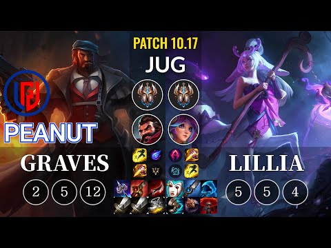LGD Peanut Graves vs Lillia Jungle - KR Patch 10.17