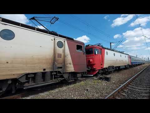 Locomotiva electrică EA 348 a depoului București Nord în Timișoara