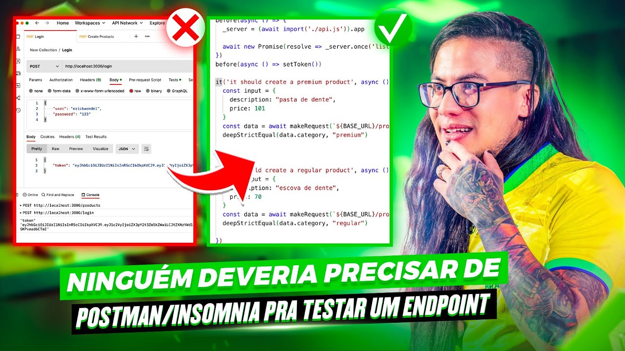 Ninguém deveria precisar de Postman/Insomnia pra testar um endpoint || Erick Wendel