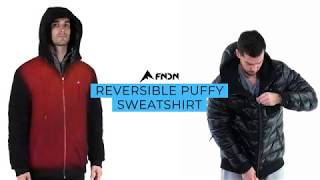 Reversible Heated Zip-Up Puffy Sweatshirt (XXL)