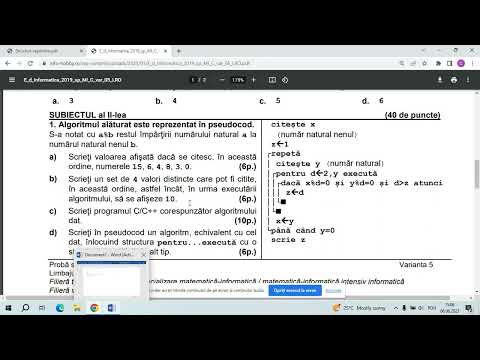 Rezolvare Subiect II 1   Subiect BAC Informatica 2019   rezerva