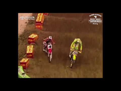 Travis Pastrana vs Ricky Carmichael 2002 Indy SX: Toyota Moment in Supercross History