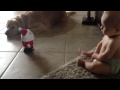 Miles Claps For Toy Santa