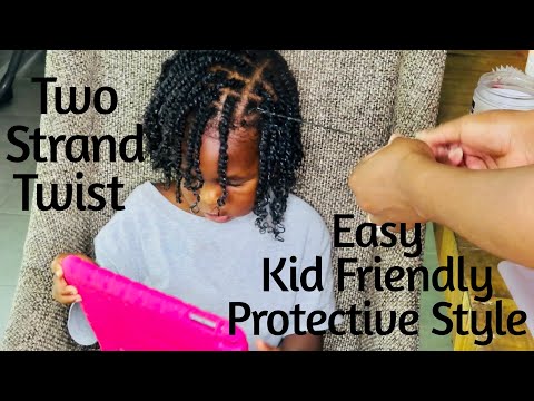 Two Strand Twists For Kids|Easy Protective...