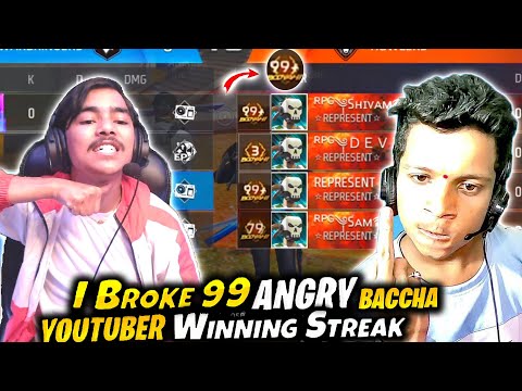 First Time Break 99 Winning Streak 😱Laka Gamer Vs Angry baccha Youtuber 😡 गुस्सा हो गया ||