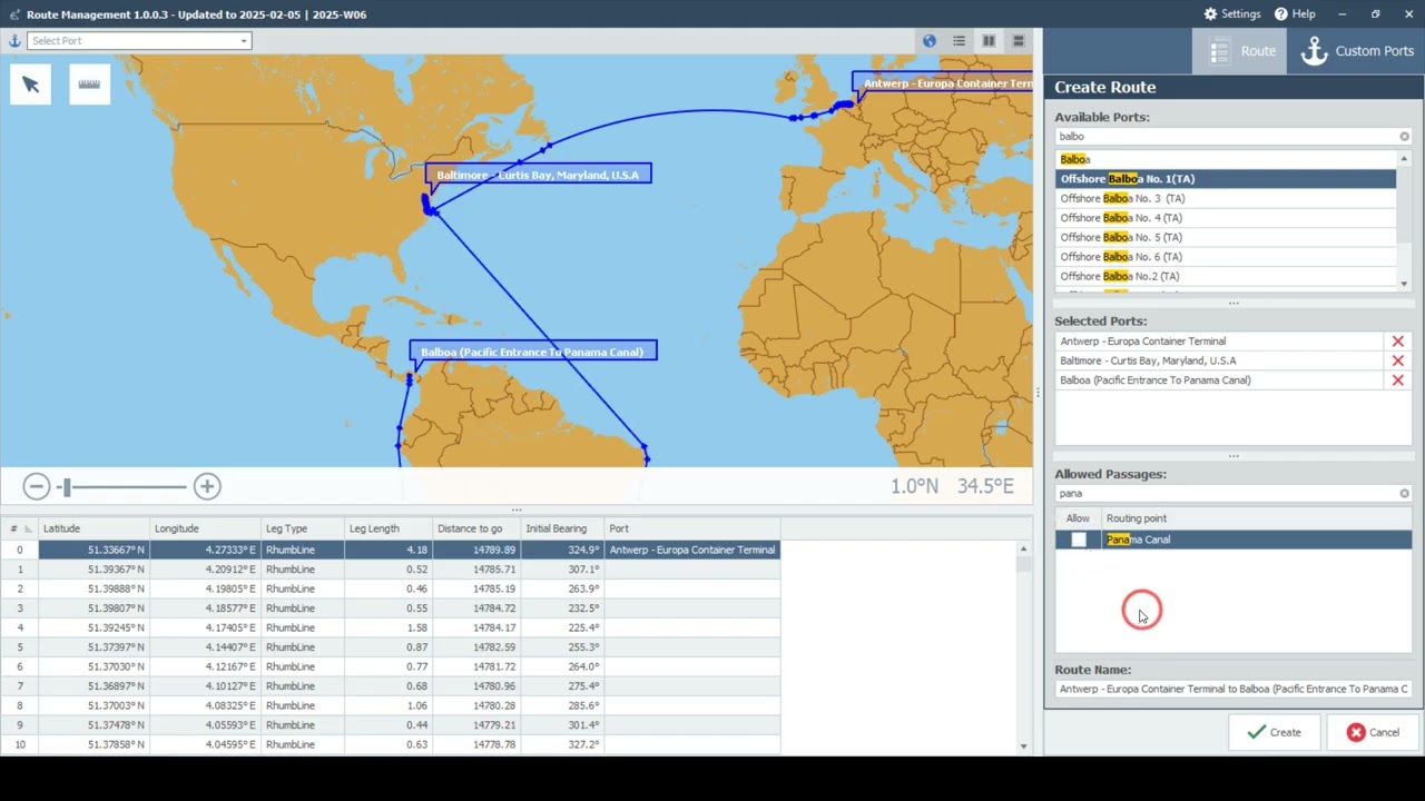 Navigator Suite Creating Routes