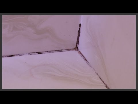 Remove & replace moldy shower caulk
