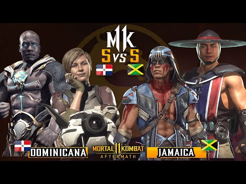 🏆 DOMINICANA VS JAMAICA【5 Vs 5】 - 【Mortal Kombat 11 Aftermath】 Ft. Dr Gross, JaysonX, MightyShell