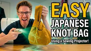 DIY Japanese Knot Bag Made Easy Using This Sewing Pattern Projector