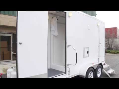 Portable Restrooms Trailer | Comfort Series 3 Station | Shower Trailer Laundry