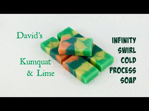 Kumquat & Lime Cold Process Infinity Swirl Soap