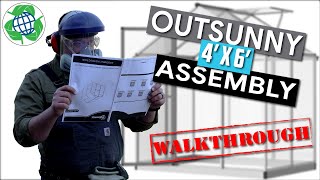 Outsunny 4'x6' Walk-in Greenhouse Assembly and First Impression