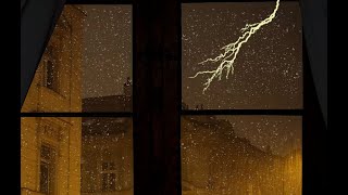 ⚡ Thunderstorm Ambience with Wind, Thunder / Lightning & Rain Against the Window for Sleep and Relax