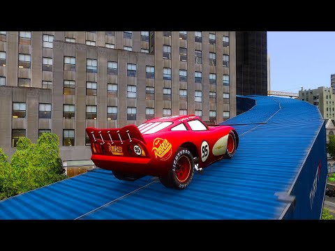 Crazy Lightning McQueen Crashes - GTA 4 Real Car Crashes Ep.39