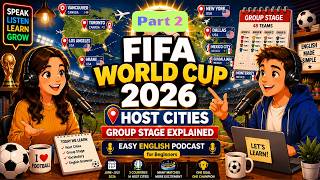 FIFA World Cup 2026 Host Cities & Group Stage | Part 2 | Easy English Podcast for Beginners