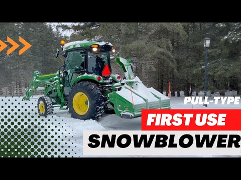 FIRST USE - NEW John Deere Pull-Type Snowblower in action