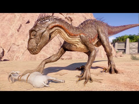 2x INDORAPTOR vs 2x GIGANOTOSAURUS (DINOSAURS BATTLE) - Jurassic World Evolution 2