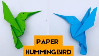 Easy Paper Hummingbird Craft for Kids | Origami Hummingbird | Fun Paper Crafts for School