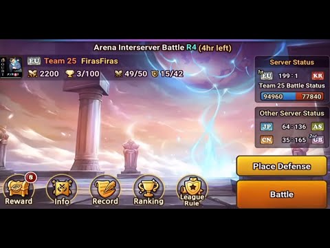 50 Interserver Battle Attacks. EU vs Korea Summoners War
