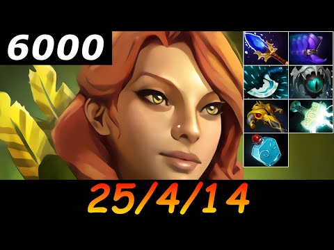 Dota 2 Windranger 6000 MMR 25/4/14 (Kills/Deaths/Assists) Ranked Full Gameplay