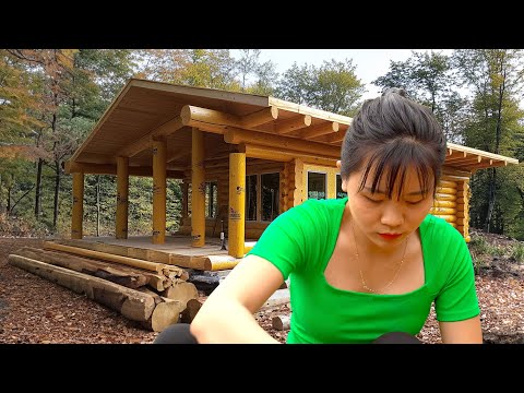 Construction of a Wooden House | Woodworking Skills into The Most Amazing Log House Building