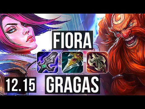 FIORA vs GRAGAS (TOP) | 7 solo kills, 600+ games, Legendary | EUW Master | 12.15