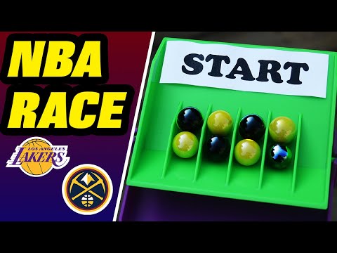 Lakers vs. Nuggets Marble Race ● NBA Playoffs
