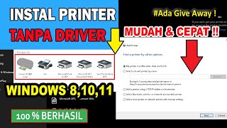 Cara Instal Printer Tanpa Driver Di Semua Windows | Windows 10, 11 , 8, 7 Berhasil Work 100% Akulaku