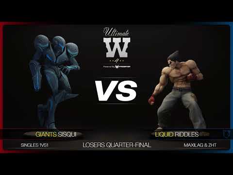 UW4 Single Losers Quarter - GIANTS | Sisqui (Dark Samus) Vs. Liquid | Riddles (Terry,Kazuya)